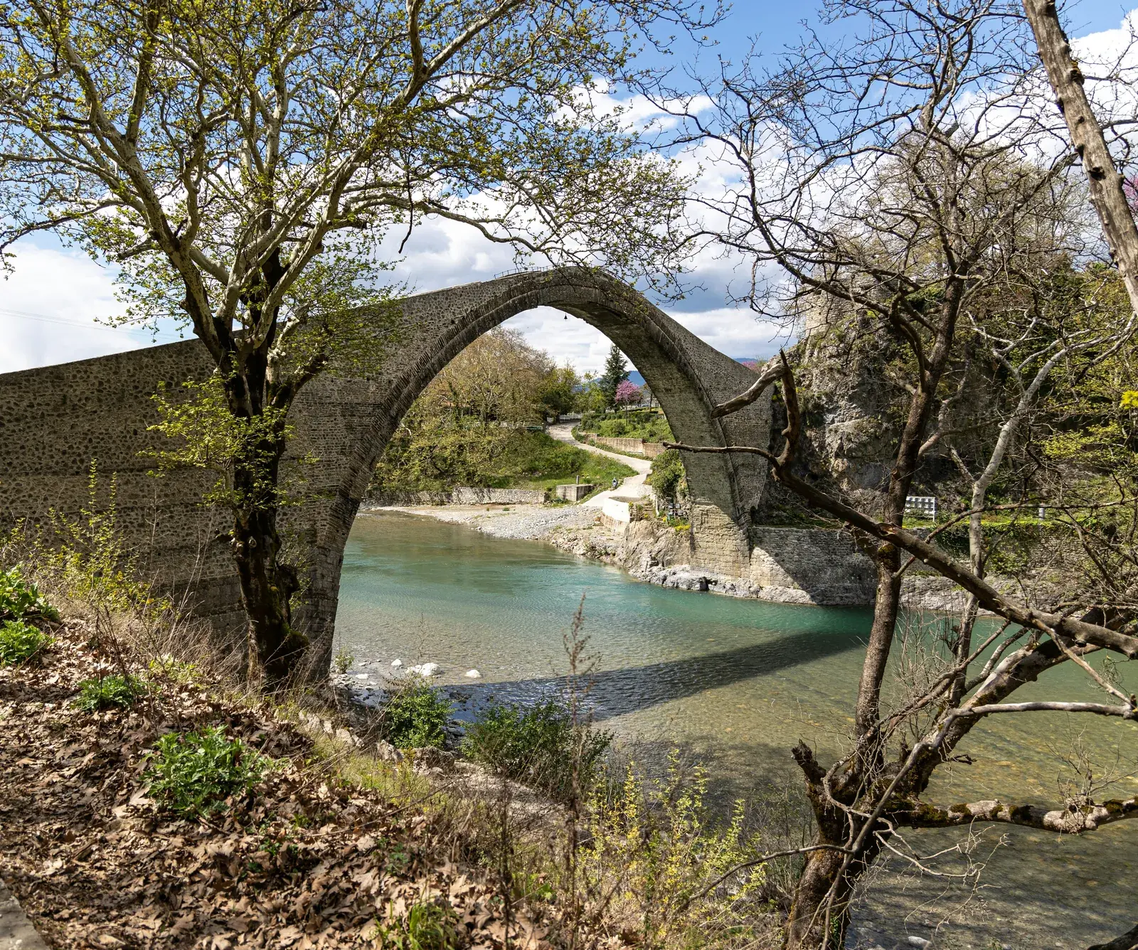 The stone arch bridge at Konitsa over the Aoös river
