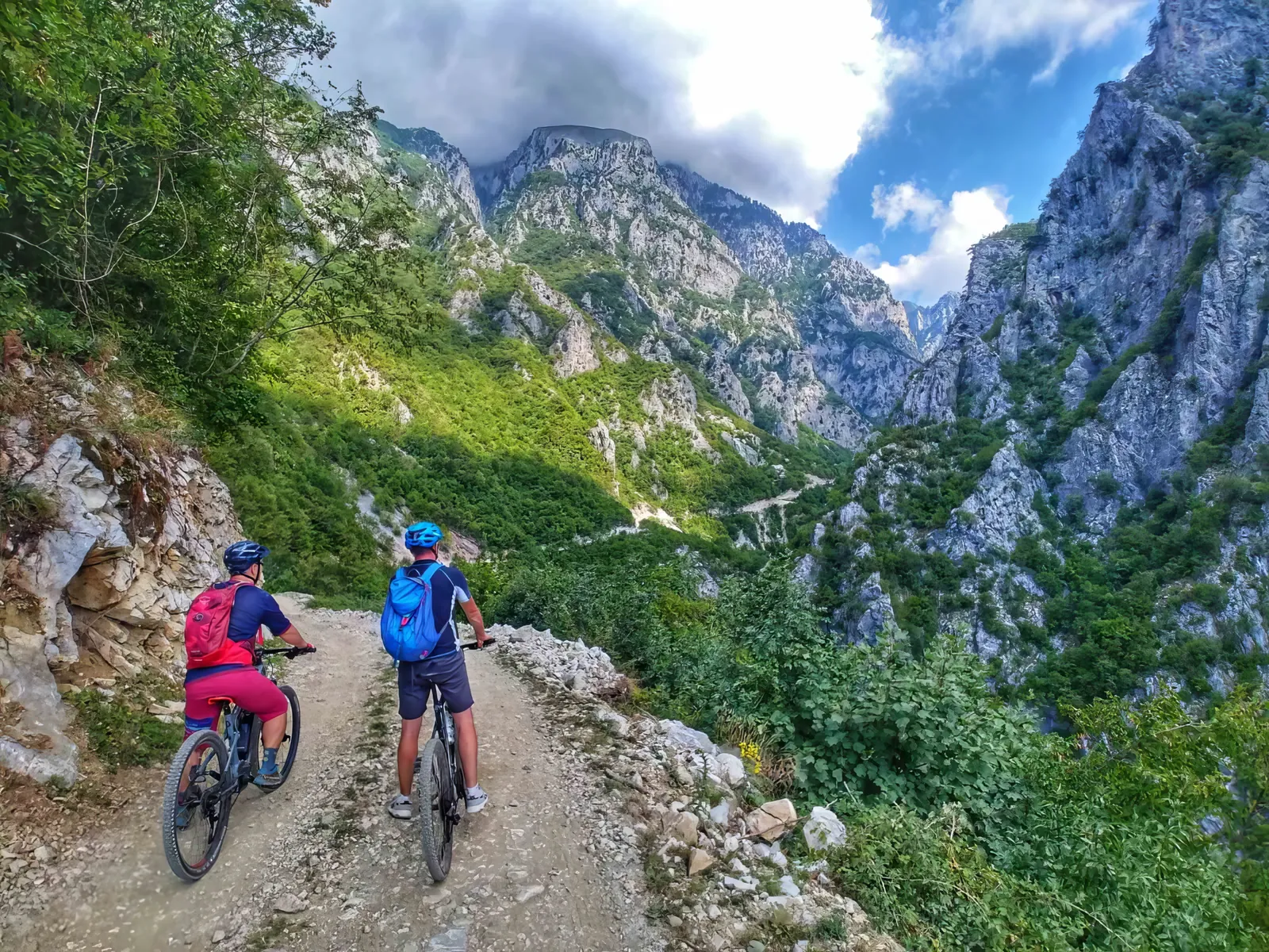 A Sondor riding guide on the trail in Albania