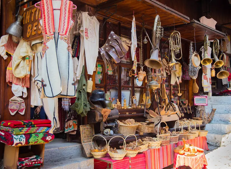 Kruja bazaar. Buying here — rather than at the airport on the way home — is the single easiest thing a traveller can do for a local economy.